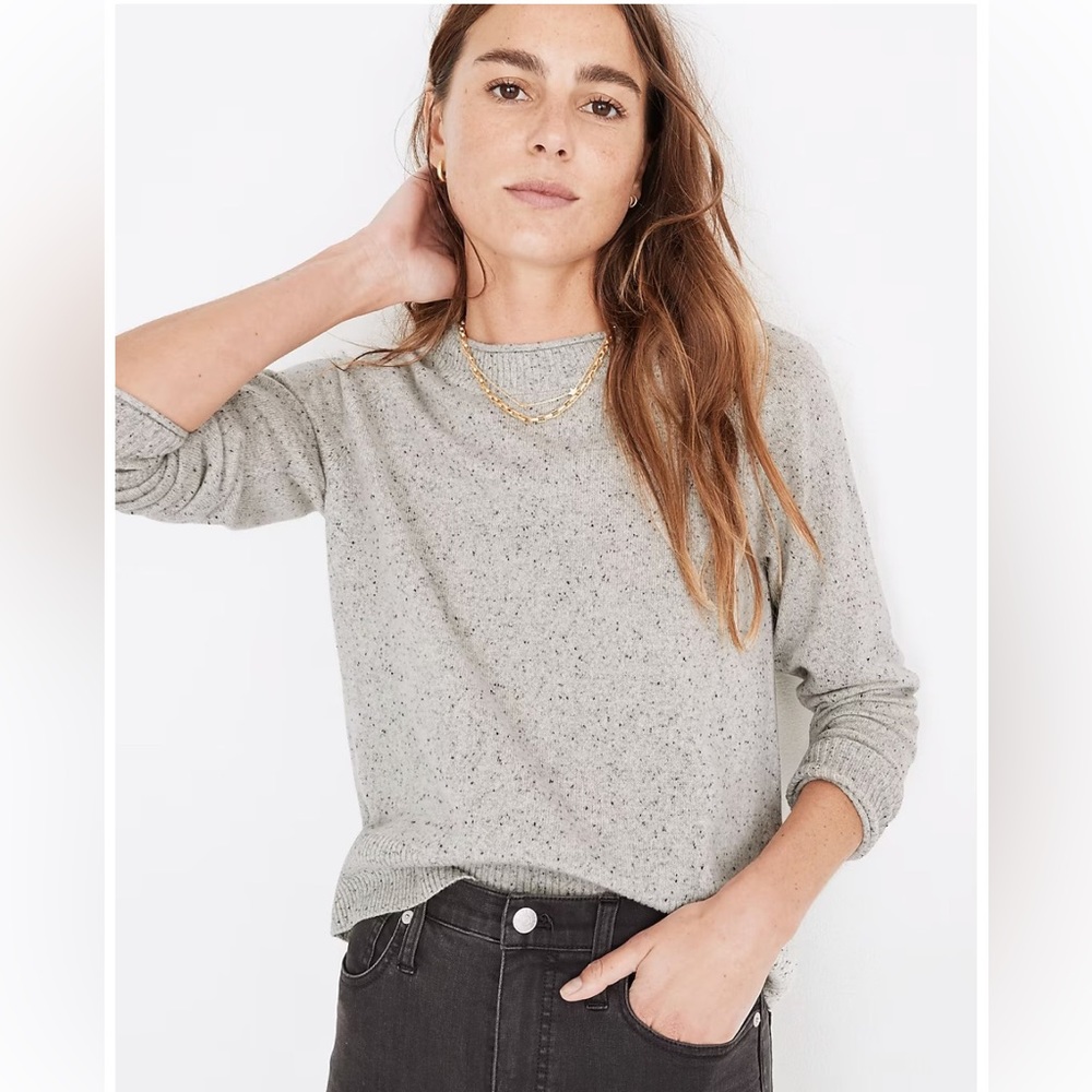 Donegal cashmere roll-trim sweater from Madewell